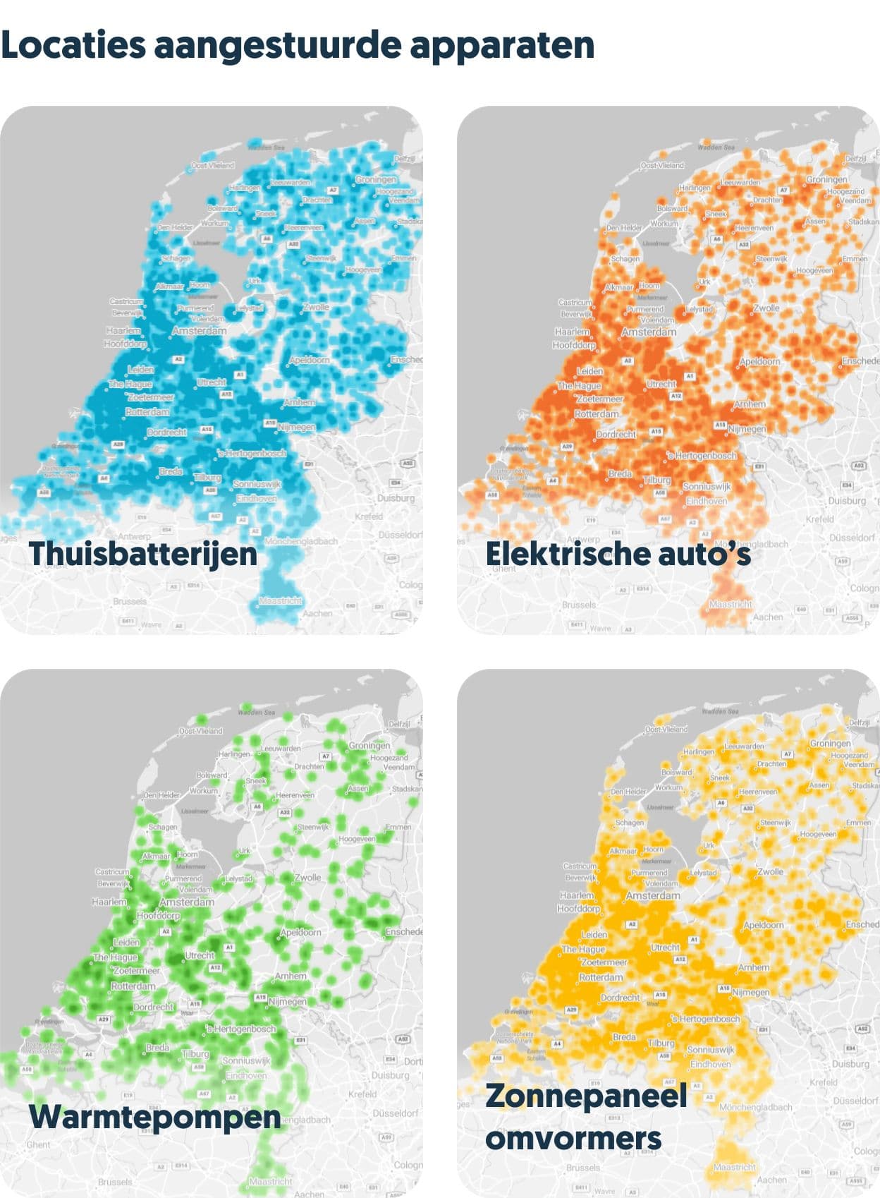 Locaties aangestuurde apparaten per assets